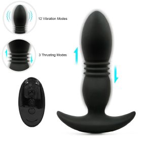 Anal Bead 10 Modes Adult Sex toys with Remote Control -Anal Stimulator Vibrating Anus Plug for Men;  Women and Couples Butt Plug;  Soft Silicone