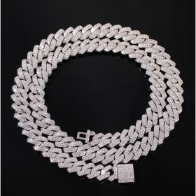 Thick Iced Cuban Chain (Option: 18inch-14mm gold)