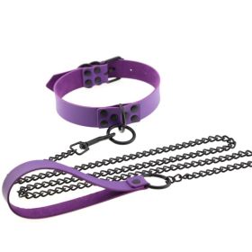Personalized leather collar (Option: Purple)