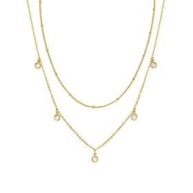 Waterdrop Chain Necklace (Option: Gold)