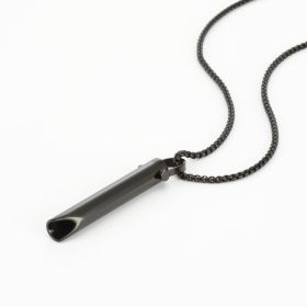 Adjustable Relieve Pressure Ornament Stainless Steel Decompression Necklace (Option: black)