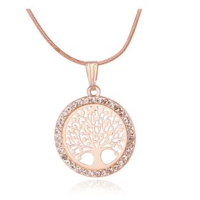 Asgard Crafted Celtic Tree Of Life Ladies Pendant With Cubic Zirconia (Option: Rose Gold)