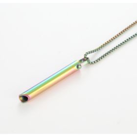 Adjustable Relieve Pressure Ornament Stainless Steel Decompression Necklace (Option: A surname)