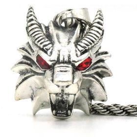 Silver Gold Green Rhinestone Wild Game Animal Chain Necklace (Option: Manticore-50cm)