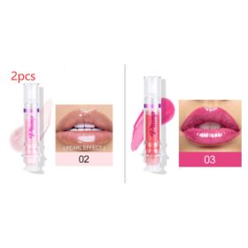 New Tube Lip Rich Lip Color Slightly Spicy Lip Honey Lip Glass Mirror Face Lip Mirror Liquid Lipstick (Option: Set16)