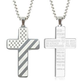 Cross Flag Necklace Hip Hop Titanium Steel (Option: Style 6 Steel)